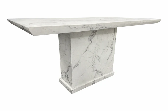 MB White Marble 1.5m Dining Table - Image 2
