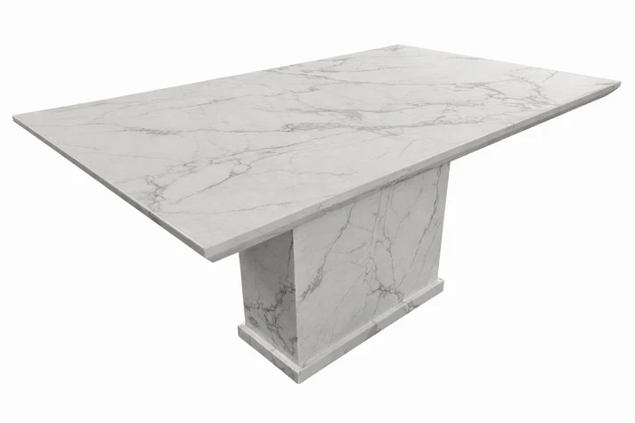 MB White Marble 1.5m Dining Table - Image 3