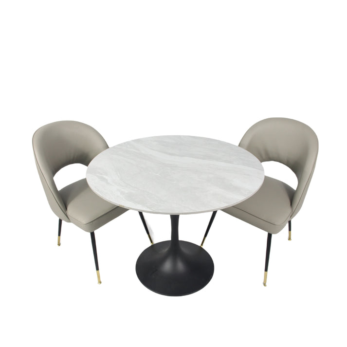 Bentley 0.9m Round Table (Black KD) - Image 5