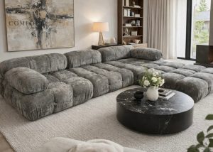 Milan Grey Compression Sofa