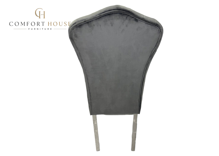 Alice Dark Grey Chair (Chrome Legs) - Image 2