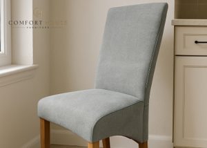 Berry Grey Fabric Chair (Oak Legs)