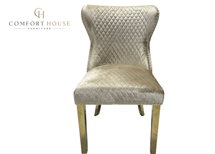 G-Lewis Mink Chair (Lion Knocker/Gold Legs) - Image 5