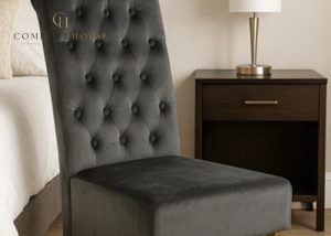 G-Lucy Dark Grey Chair (Ring Knocker/Gold Legs)