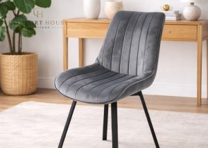 Roco 360º Dark Grey Chair (Black Legs)