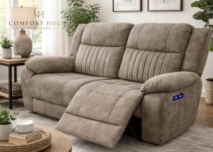 Rose Brown 2 Seater E-Recliner Sofa