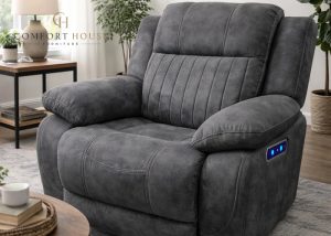 Rose Charcoal E-Recliner Chair