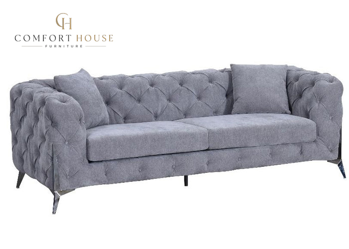 Paris Grey 3 Seater Sofa - Image 4